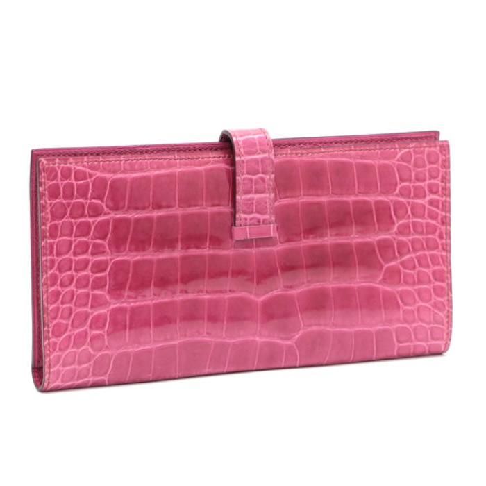 HERMES（エルメス） 【広尾店】美品 ベアンクラシック 長財布 クロコ