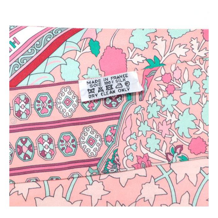 広尾店】エルメス ツイリー スカーフ 花柄 シルク100％ ピンク系 