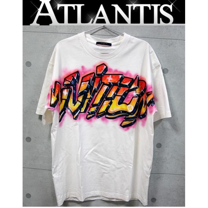 広尾店】ルイヴィトン グラフィットロゴプリントTシャツ size:L 1A9T6O 
