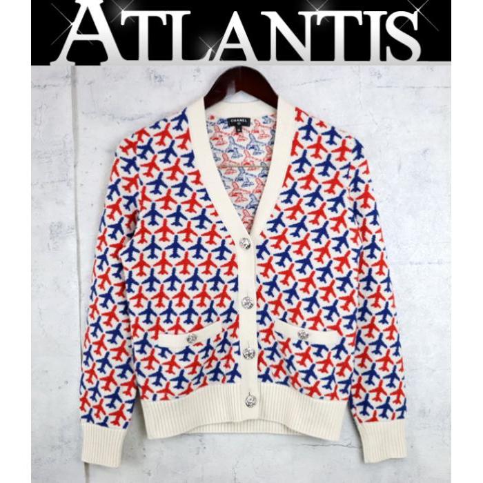 CHANEL 【広尾店】美品 シャネル 飛行機モチーフ カシミア
