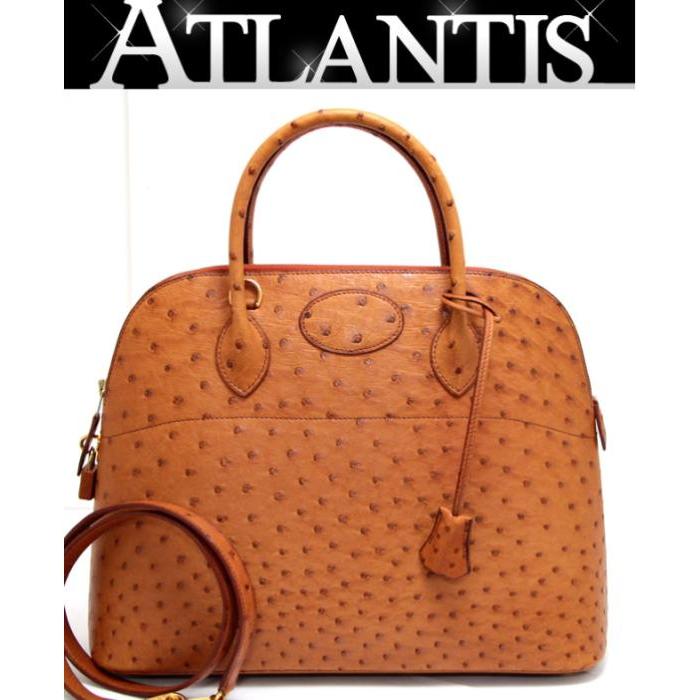 ボリード 【広尾店】美品 エルメス HERMES ボリード35 オーストリッチ