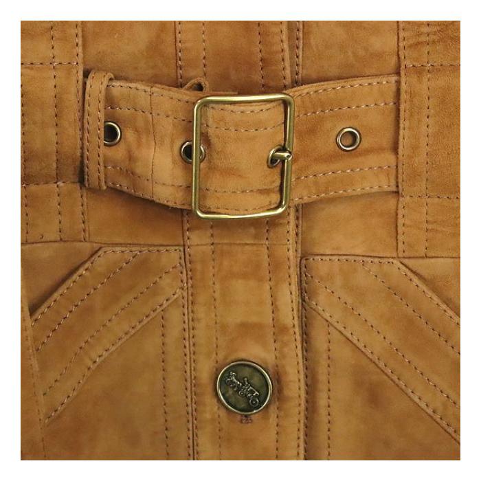 COACH 【広尾店】未使用 コーチ スエードコート キャメル size2 