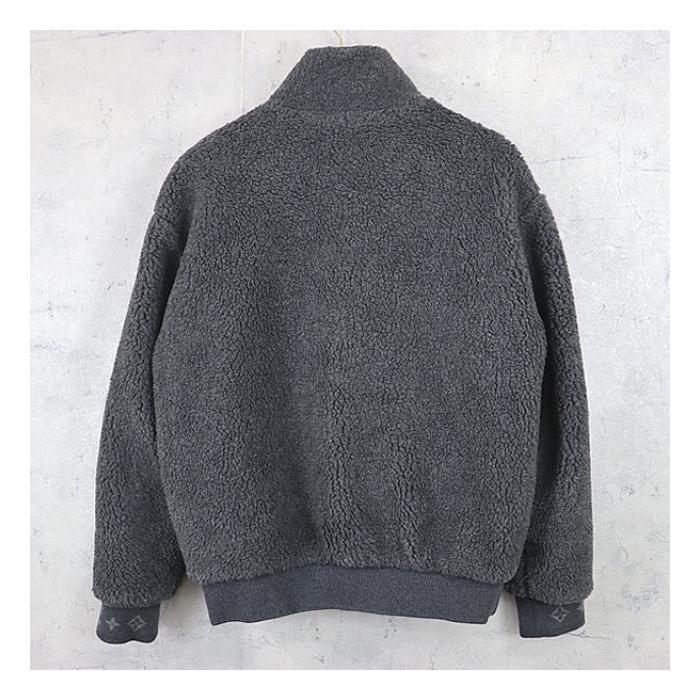 【美品】Louis Vuitton グレー×ブラック ジップアップブルゾン LOUIS VUITTON（ルイ・ヴィトン） 【広尾店】LOUIS VUITTON フリース