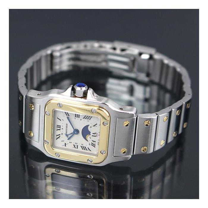 Cartier 美品 カルティエ サントスガルベ SM ムーンフェイズ Cartier 美品 カルティエ サントスガルベ SM ムーンフェイズ