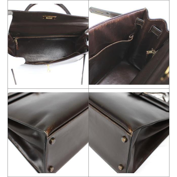 Kelly エルメス HERMES ケリー32 ハンドバッグ ボックス 茶 1960年代