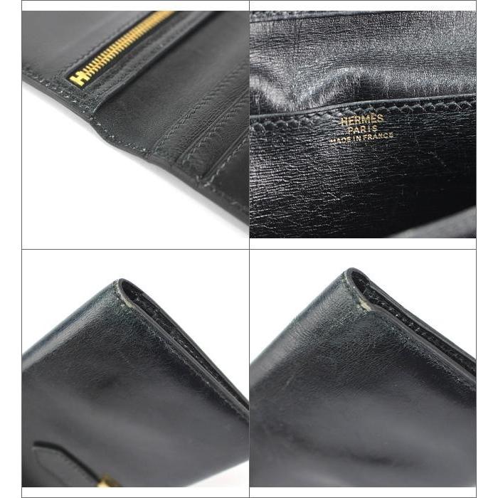 HERMES エルメス ベアン クラシック 長財布 ボックスカーフ 黒 G HERMES エルメス ベアン クラシック 長財布 ボックスカーフ 黒 G