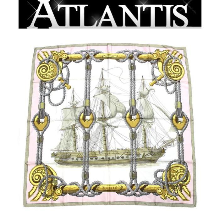 エルメス HERMES カレ90 スカーフ 『Tribord』 帆船 シルク100% ピンク系 :049157:atlantis - 通販