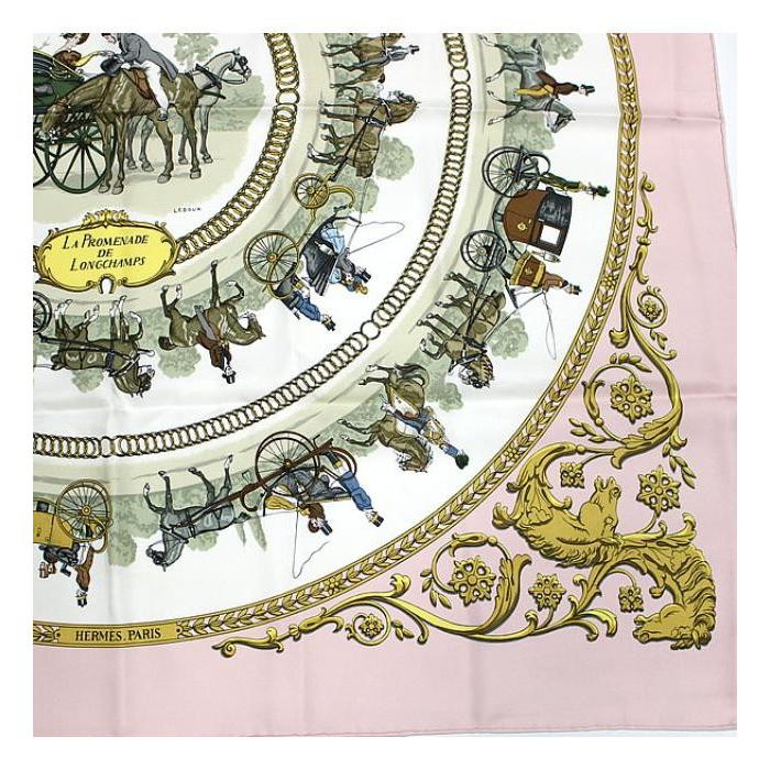 エルメス HERMES カレ90 スカーフ『La promenade de longchamps