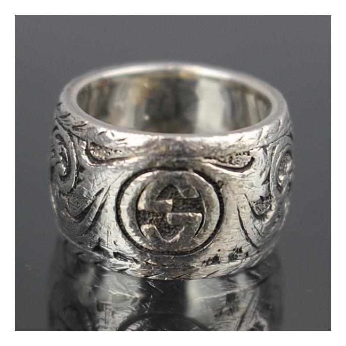 GUCCI 美品 グッチ キャットヘッド リング カラーストーン