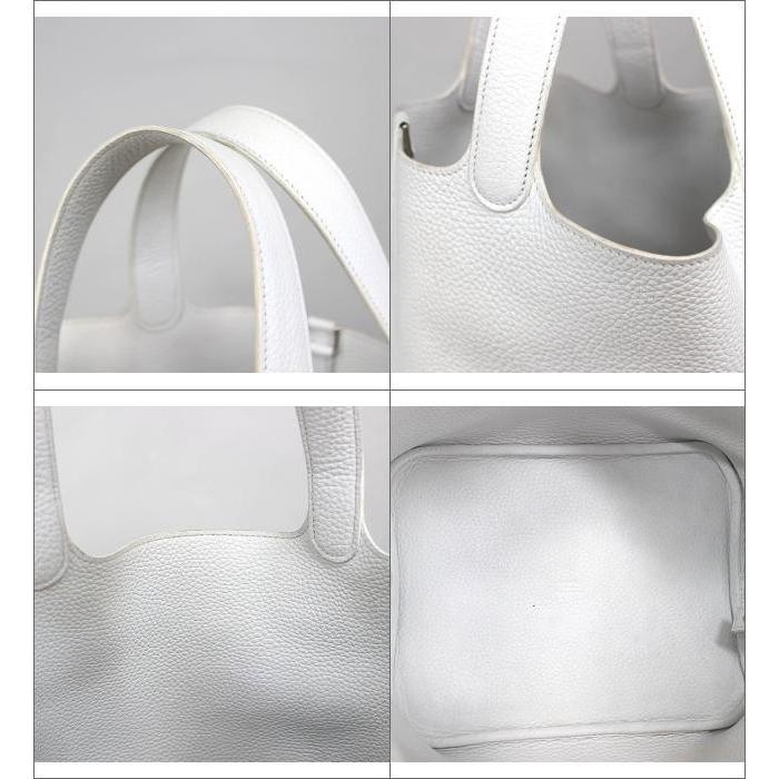 HERMES（エルメス） 美品 ピコタンロックMM ハンドバッグ トリヨン 白 