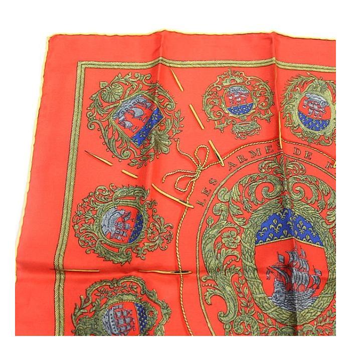 HERMES（エルメス） 美品 カレ45 『FLVCTVAT NEC MERGITVR』 スカーフ