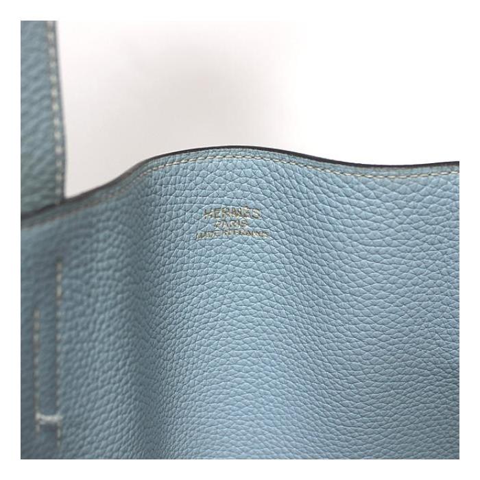 HERMES（エルメス） ドゥブルセンス45 トートバッグ シエル×ブルー
