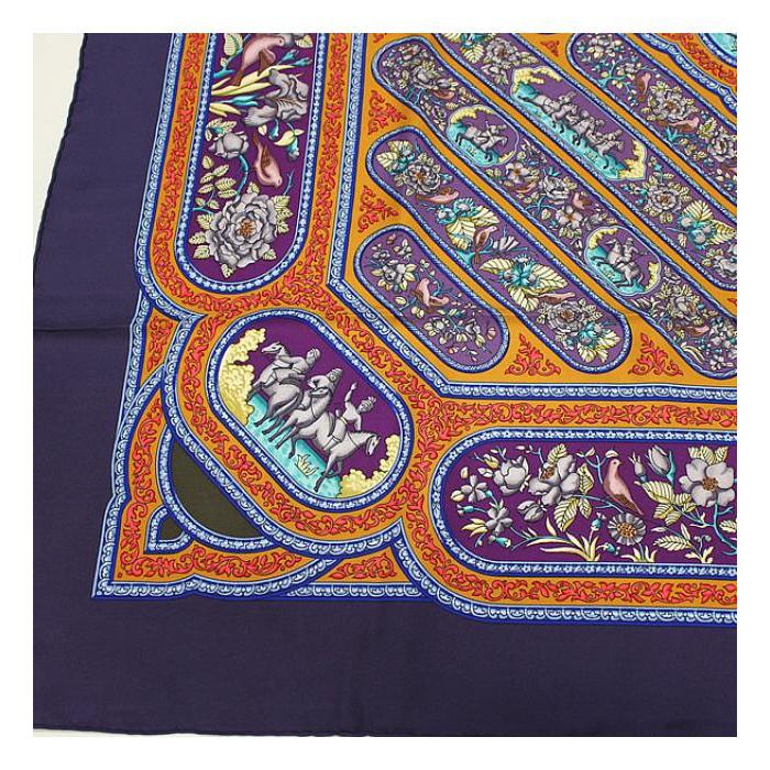 HERMES（エルメス） 美品 カレ90 大判 スカーフ 『QALAMDAN(カラムダン