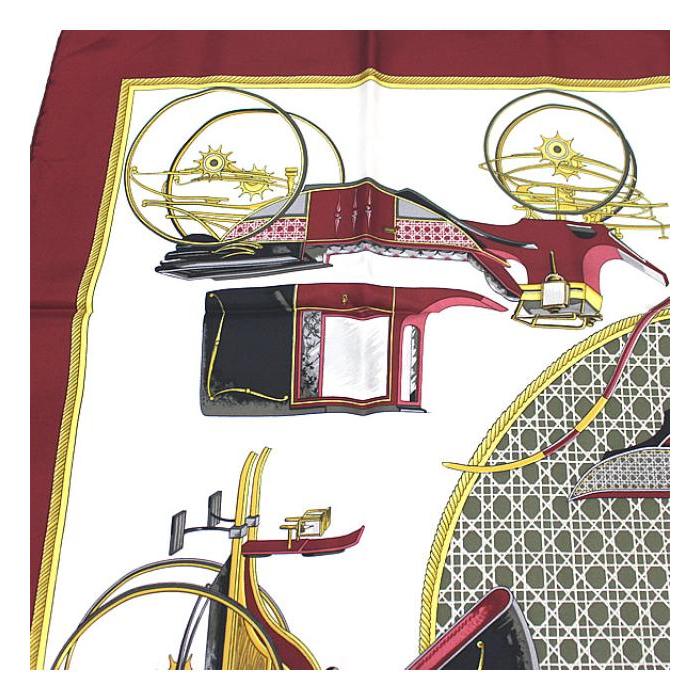 HERMES 美品 エルメス カレ90 大判スカーフ『LES VOITURES A