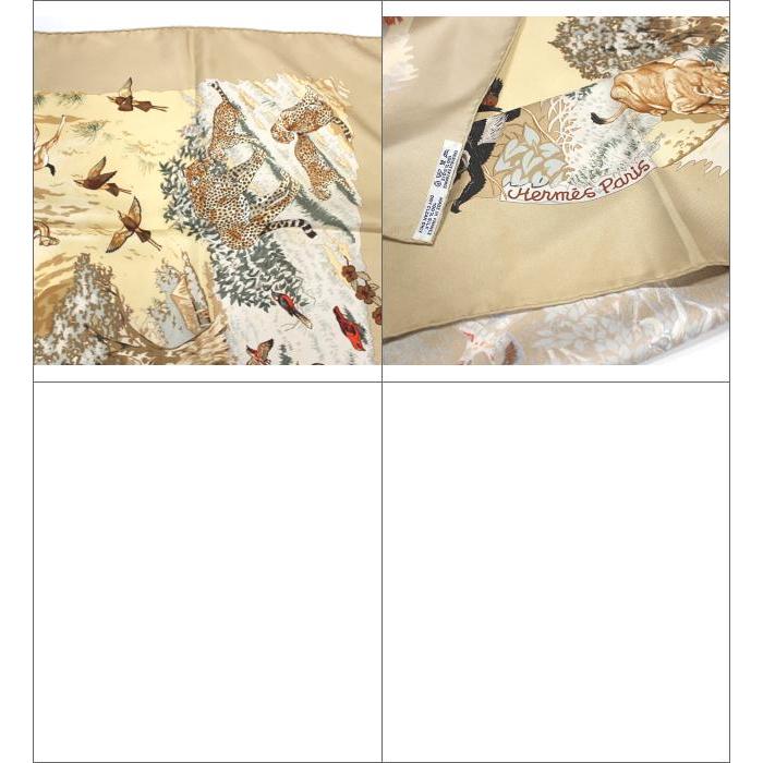HERMES（エルメス） カレ90 大判 スカーフ『Africa アフリカ』茶系 猿