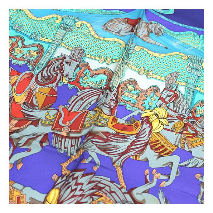 HERMES エルメス カレ90 大判スカーフ『TOURNEZ MANEGE