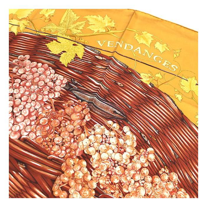 極美品 HERMES エルメス カレ90 VENDANGES ぶどうの収穫柄 楽天市場】美品 HERMES エルメス カレ90 スカーフ VENDANGES