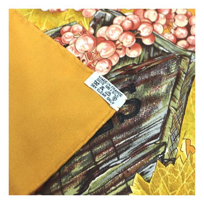 HERMES 広尾店 美品 エルメス カレ90 スカーフ『VENDANGES