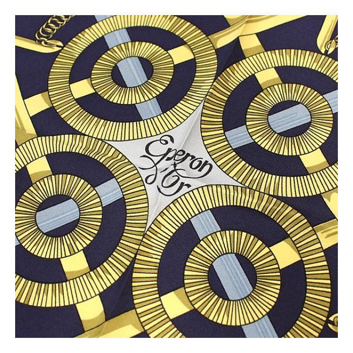 HERMES（エルメス） カレ90 大判 スカーフ 『EPERON D'OR TELLIER 黄金