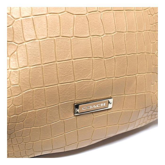 COACH（コーチ） 美品 ワンショルダーバッグ クロコ型押し ベージュ系
