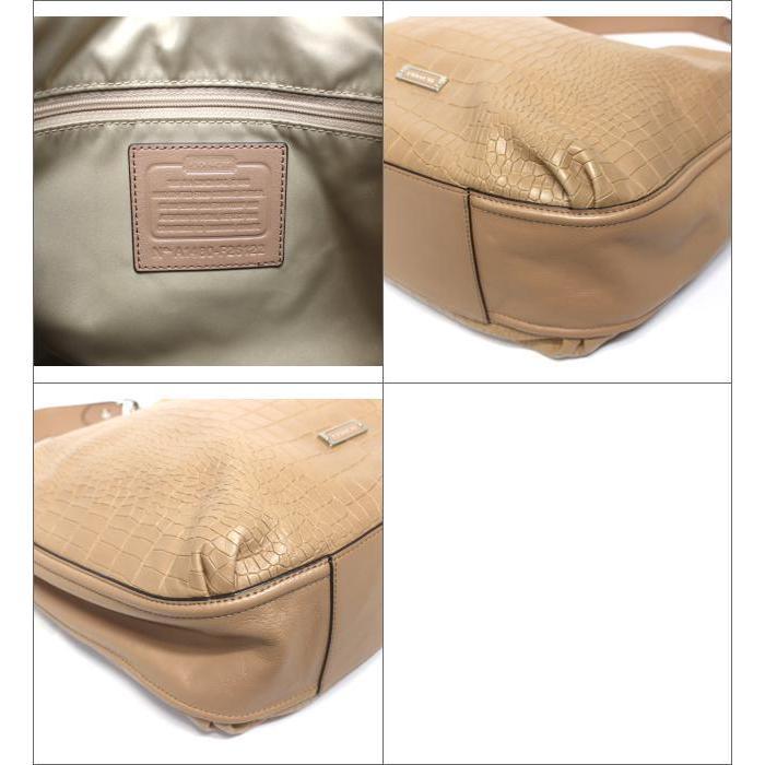 COACH（コーチ） 美品 ワンショルダーバッグ クロコ型押し ベージュ系