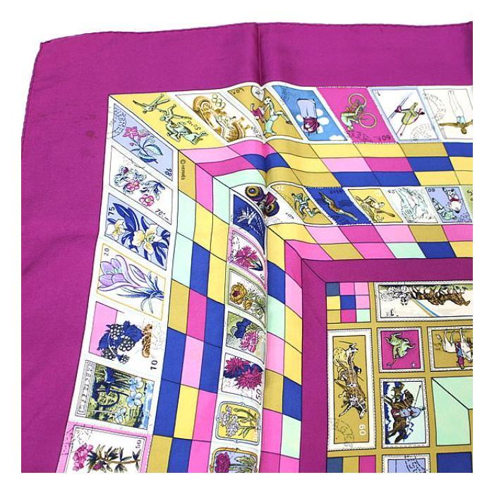 HERMES/エルメス カレ90 文通　CORRESPONDANCE HERMES エルメス カレ90 CORRESPONDANCE 切手 文通 スカーフ