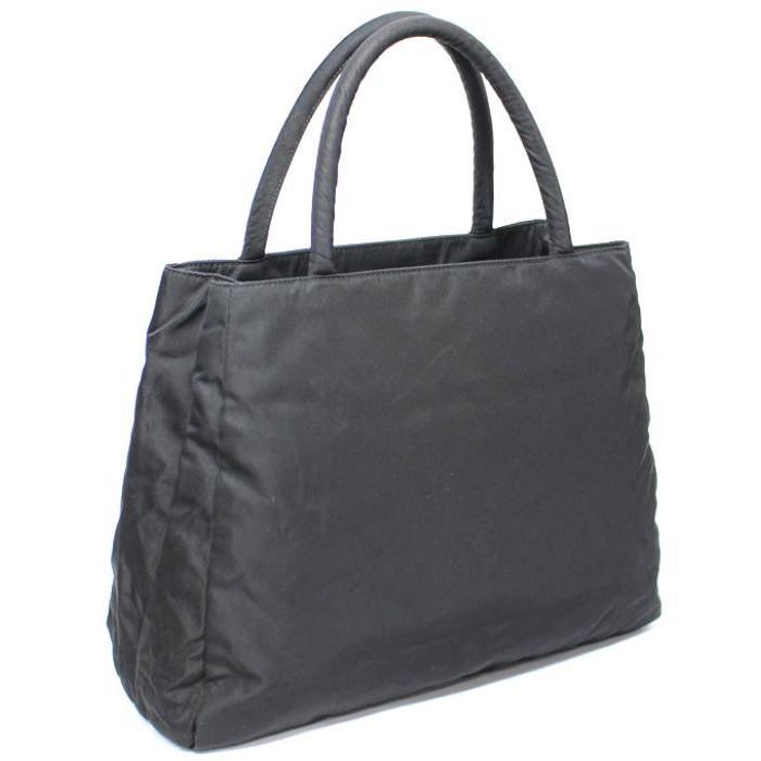 PRADA（プラダ） 台形 トートバッグ ハンドバッグ ナイロン 黒