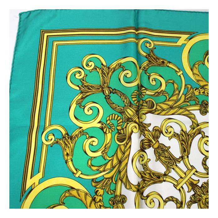 HERMES 美品 エルメス カレ90 大判スカーフ『LES TUILERIES チェルリー 