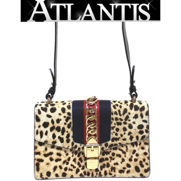 在庫処分 大SALE 美品 グッチ GUCCI シルヴィ ハラコ ショルダーバッグ 