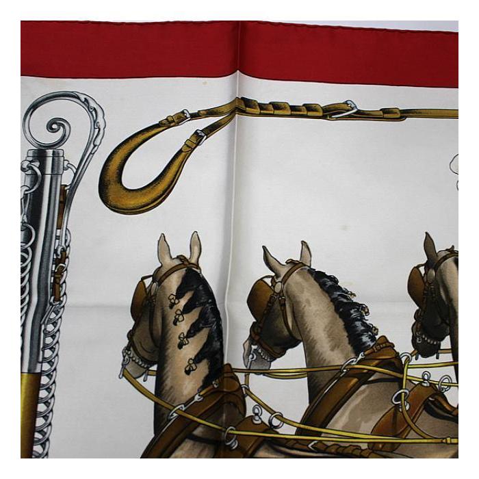 HERMES エルメス カレ90 大判スカーフ『ATTELAGES EN ARBALETE