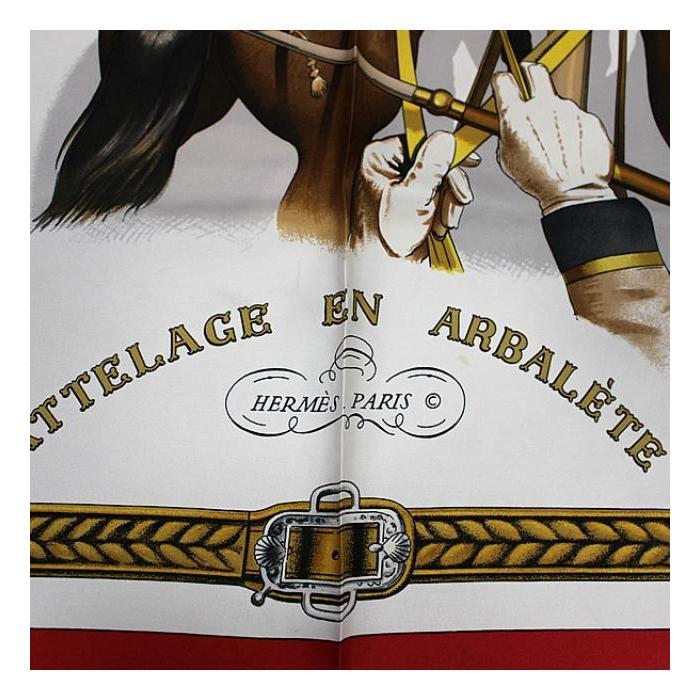 HERMES エルメス カレ90 大判スカーフ『ATTELAGES EN ARBALETE