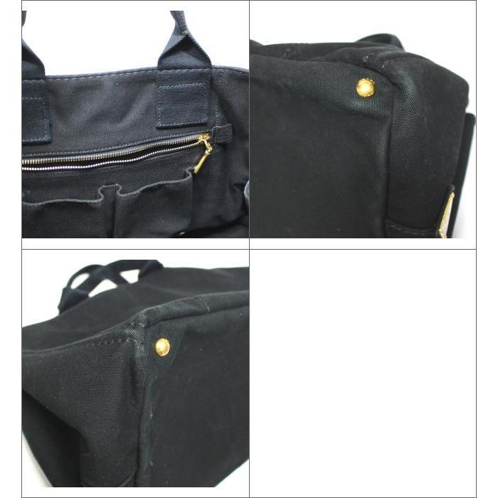 【美品】　PRADA カナパ　ハンドバッグ　ブラック　キャンバス A4収納可 PRADA プラダ カナパ ラージトートバッグ A4収納可 キャンバス