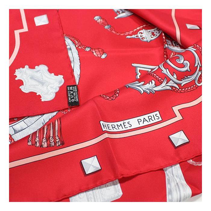 HERMES SALE 美品 エルメス カレ90 大判スカーフ『LES CLES』鍵