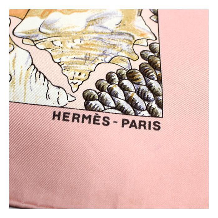 HERMES エルメス カレ90 大判スカーフ 『Rocaille 貝殻』 シルク