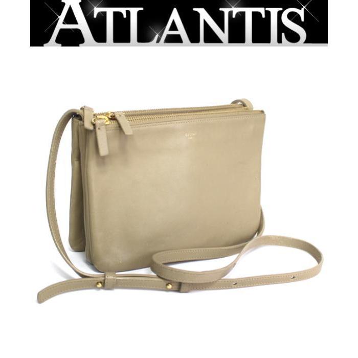 CÉLINE セリーヌ トリオミニ ショルダーバッグ ベージュ CELINE☆ティーントリオンフバッグオートベージュ (CELINE