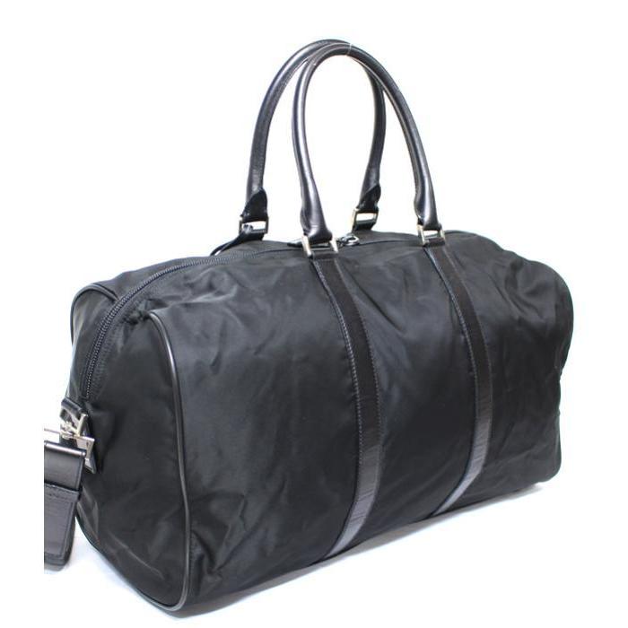 PRADA プラダ 2WAY ボストンバッグ ナイロン×レザー 黒 ブラック