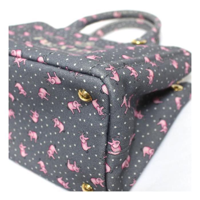 PRADA（プラダ） カナパ 2WAY ハンド ショルダー バッグ グレー×ピンク