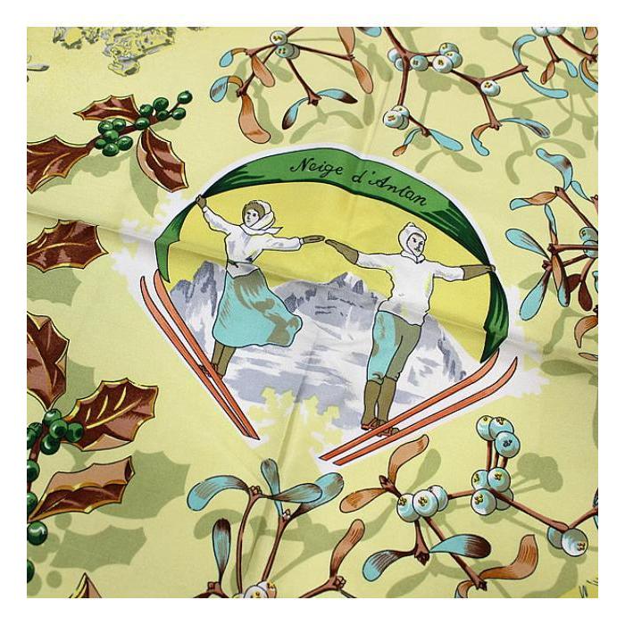 エルメス 👞 HERMES カレ90 スカーフ『Neige d'Antan 去年の雪』シルク