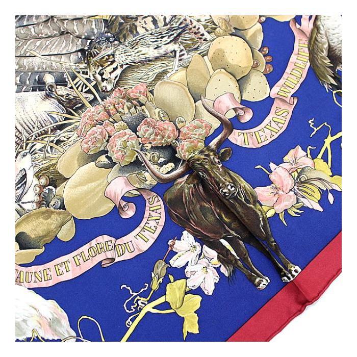 HERMES エルメス カレ90『FAUNE ET FLORE DU TEXAS WILDLIFE HERMES エルメス カレ90『FAUNE ET FLORE DU TEXAS WILDLIFE