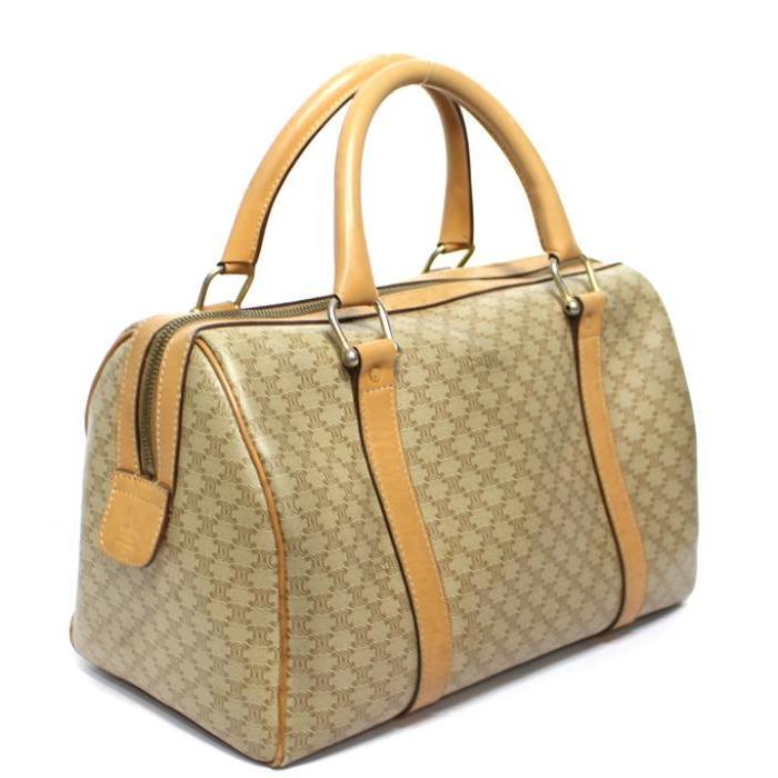 CELINE（セリーヌ） ミニボストンバッグ ハンドバッグ マカダム柄 PVC