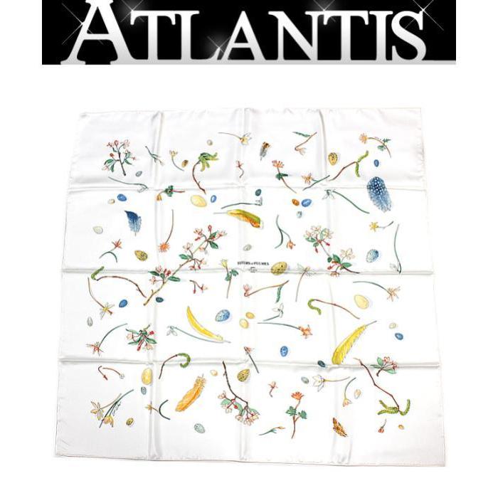 HERMES（エルメス） 広尾店 カレ90 大判スカーフ『FLEURS et PLUMES
