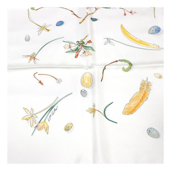 HERMES（エルメス） 広尾店 カレ90 大判スカーフ『FLEURS et PLUMES