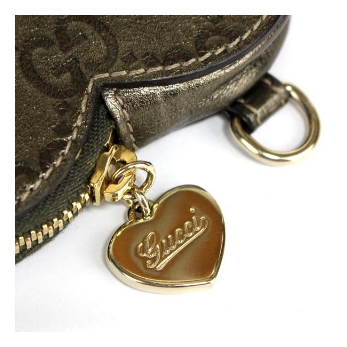 ハート型コインケース/GGキャンバス/ベージュ/152615 GUCCI ハート型