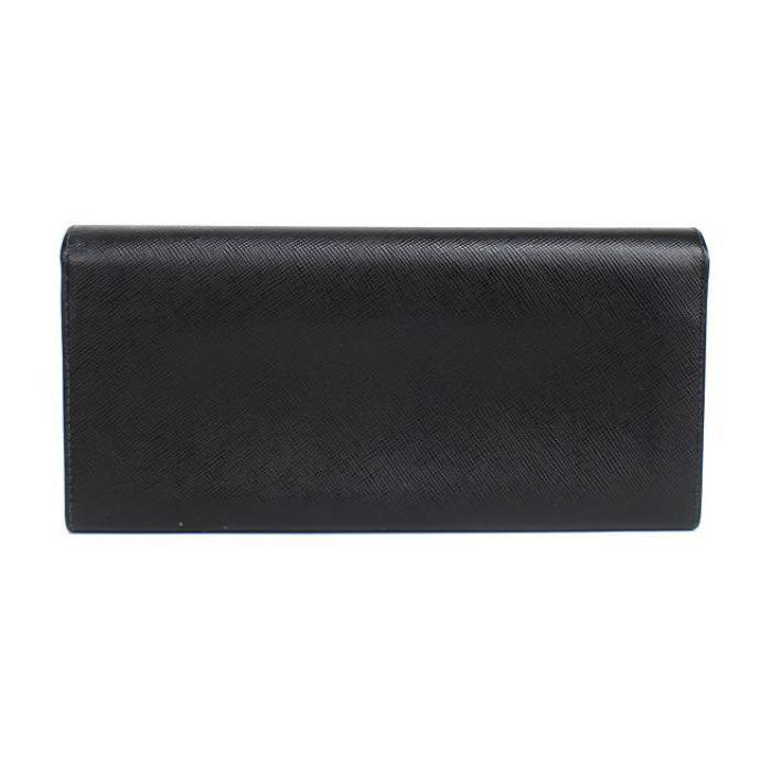 PRADA サフィアーノレザー ブラック 二つ折り財布 M201A PRADA プラダ 二つ折り長財布 ファスナー付きウォレット