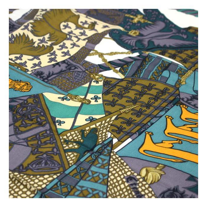 レディース HERMES プリーツスカーフ ETENDARDS ET BONNIERES