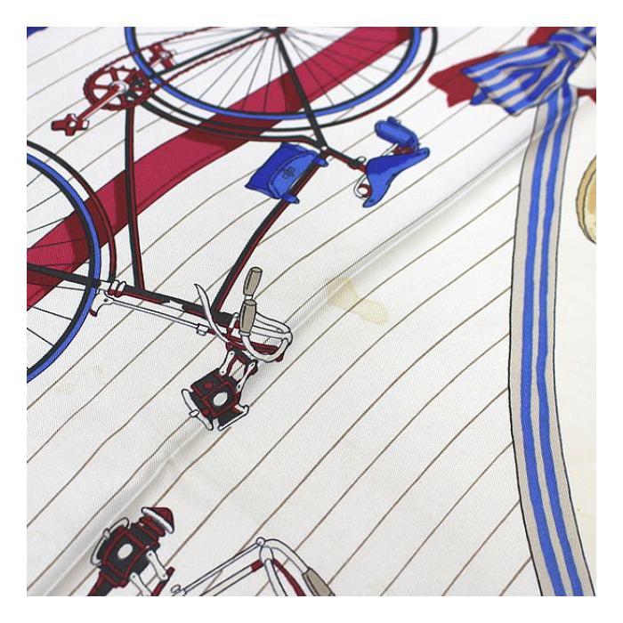 HERMES エルメス カレ90 スカーフ『LES BECANES』自転車 シルク