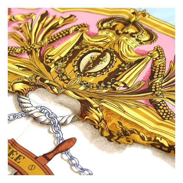 HERMES 美品 エルメス カレ90『BATEAU A VAPEUR DE JOUFFROY DABBANS  