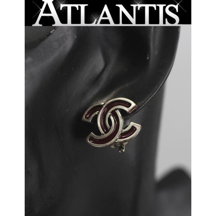 日本全国送料無料 シャネル Chanel ココマーク イヤリング ボルドー シルバー レッド系 04a 超人気 Www Kslcity Com My