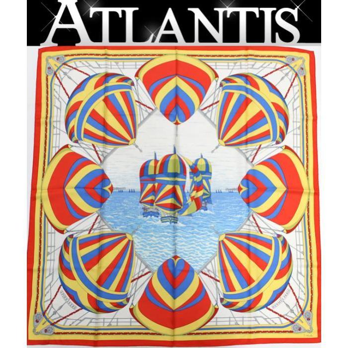 専用です。 HERMES　カレ90 ヨット柄大判シルクスカーフ エルメスカレ90 シルクスカーフspinnakers