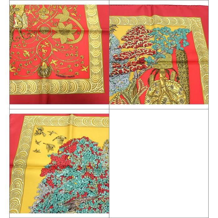 未使用 HERMES エルメス スカーフ カレ90木の伝説 HERMES/エルメス カレ90 木の伝説 シルク スカーフ e_026 - メルカリ